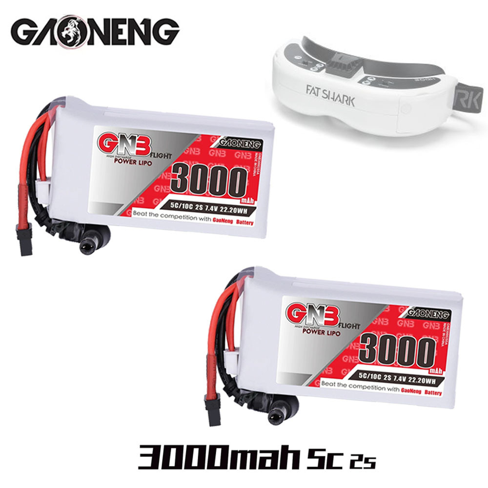 GNB 2S 7.4V 3000mAh 5C/10C ind - Skyzone Sky04X Pro Oled Fpv Goggles recensione e prezzo